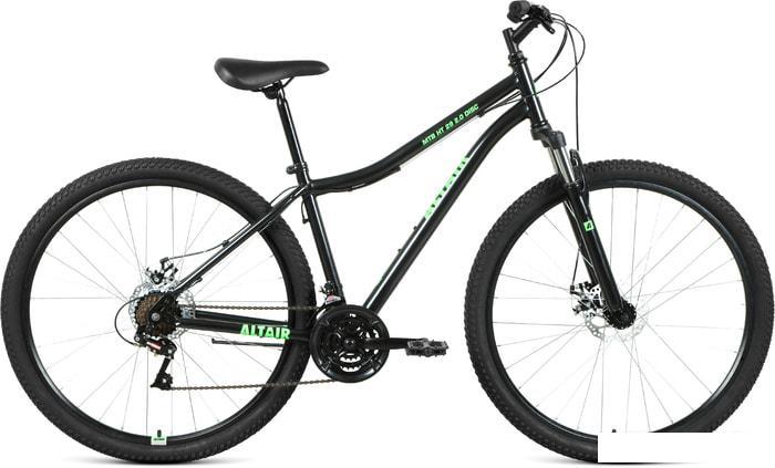 Велосипед Altair MTB HT 29 2.0 disc р.19 2021 (черный/зеленый) - фото 1 - id-p225816258