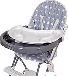 Высокий стульчик Polini Kids Disney Baby 252 (звезды, серый/белый), фото 4