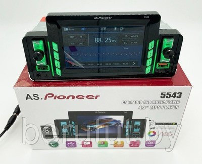 Магнитола в машину 1 din с экраном 4.3" Bluetooth Pioneer 5543 - фото 1 - id-p226203813