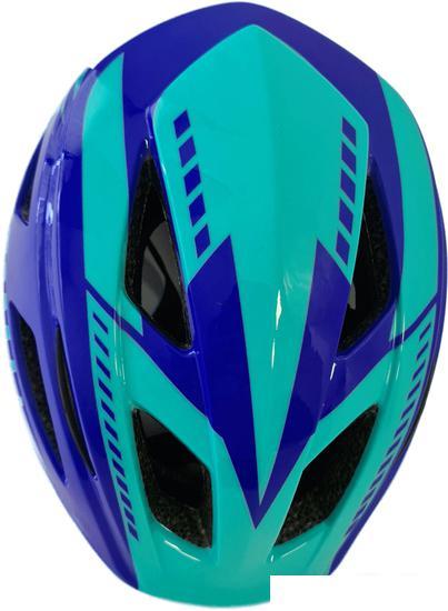 Cпортивный шлем Favorit IN03-M-BL (синий/бирюзовый) - фото 1 - id-p225810565