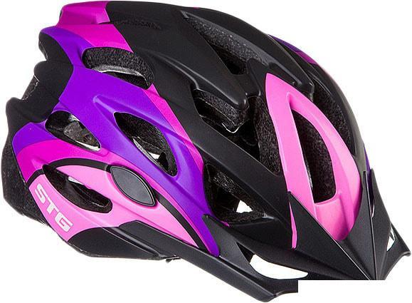 Cпортивный шлем STG MV29-A L (р. 58-61, розовый/фиолетовый/черный) - фото 1 - id-p225817530