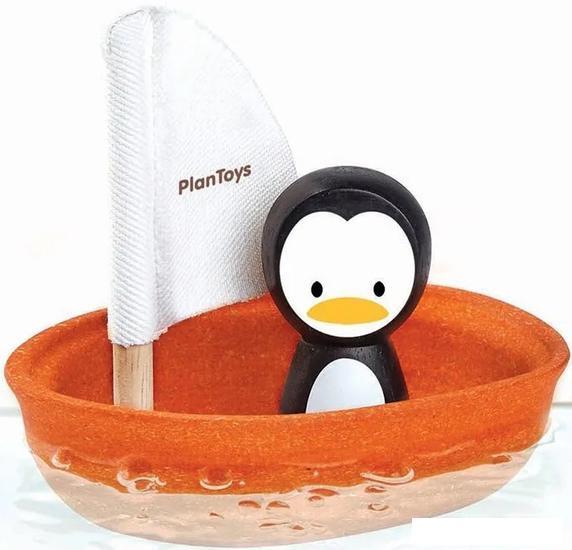 Игрушка для ванной Plan Toys Лодка и пингвин 5711 - фото 1 - id-p225807683