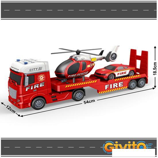 Автовоз Givito Пожарная. Городской пожарно-спасательный транспортер G235-476 - фото 4 - id-p225805128