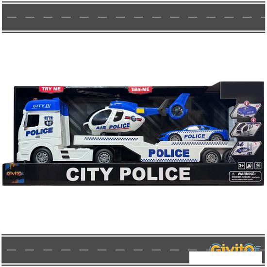 Автовоз Givito Полиция. Городской транспортер полицейских машин G235-475 - фото 2 - id-p225805143