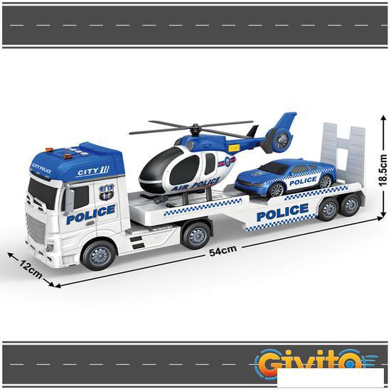Автовоз Givito Полиция. Городской транспортер полицейских машин G235-475 - фото 4 - id-p225805143