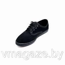 Туфли вельветовые Step на шнурках 1-23-1 (цвет черный) - фото 2 - id-p199523970