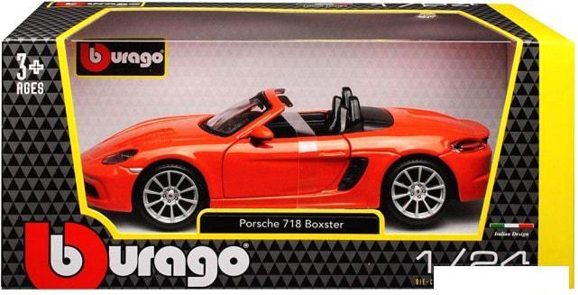 Игрушечный транспорт Bburago Porsche 718 Boxster 18-21087 (оранжевый) - фото 3 - id-p225807724