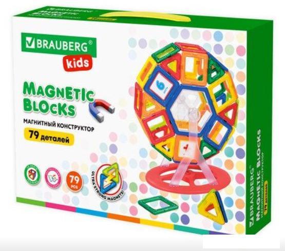 Магнитный конструктор BRAUBERG Kids Magnetic Mega Blocks-79 663848 - фото 6 - id-p225805177