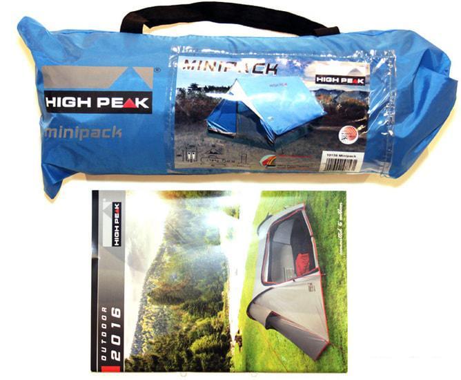 Палатка High Peak Minipack 10155 (синий) - фото 7 - id-p225817631