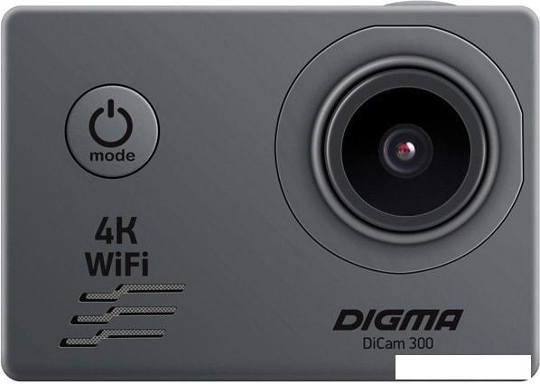 Экшен-камера Digma DiCam 300 (серый) - фото 1 - id-p225817830