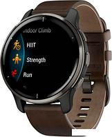 Умные часы Garmin Venu 2 Plus (черный/коричневый)