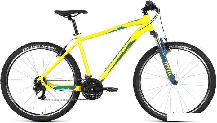 Велосипед Forward Apache 27.5 1.2 р.17 2022 (желтый/зеленый) - фото 1 - id-p225813927