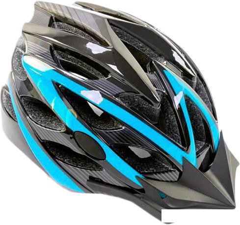 Cпортивный шлем Favorit IN20-L-BL (черный/синий) - фото 1 - id-p225812406