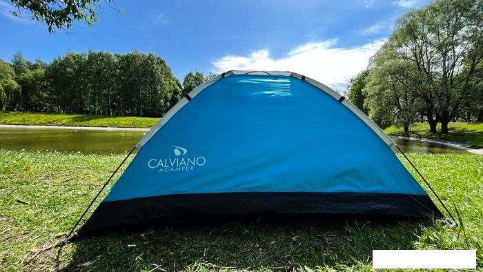 Треккинговая палатка Calviano Acamper Domepack 4 (бирюзовый) - фото 5 - id-p225826239