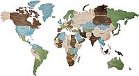 Пазл Woodary Карта мира L 3139 (3 уровня, multicolor)