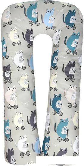 Подушка для беременных Amarobaby Велосипедисты AMARO-40U-Ve (серый/синий) - фото 1 - id-p225812504