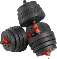 Набор гантелей с грифом для штанги VictoryFit VF-DC250 2x12.5 кг