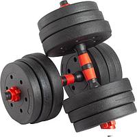 Набор гантелей с грифом для штанги VictoryFit VF-DC200 2x10 кг