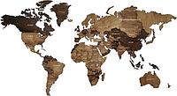 Пазл Woodary Карта мира L 3148 (3 уровня, venge)