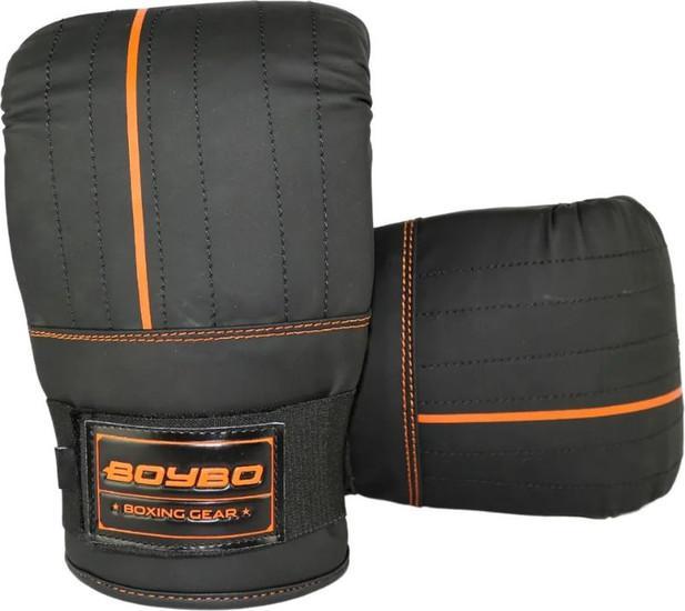 Снарядные перчатки BoyBo B-series S (4 oz, черный/оранжевый) - фото 2 - id-p225826631