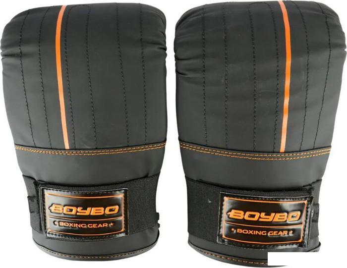 Снарядные перчатки BoyBo B-series S (4 oz, черный/оранжевый) - фото 3 - id-p225826631