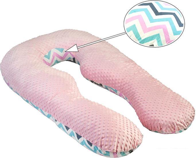 Подушка для беременных Amarobaby Зигзаг AMARO-40A-ZR (розовый) - фото 3 - id-p225812579