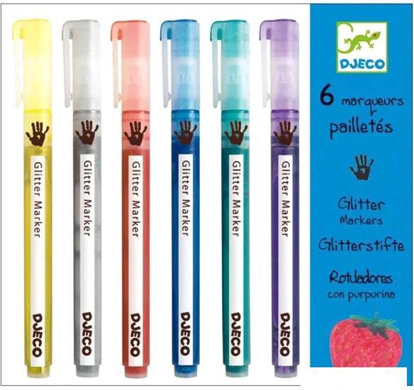 Фломастеры Djeco С блестками 08871 (6 шт)