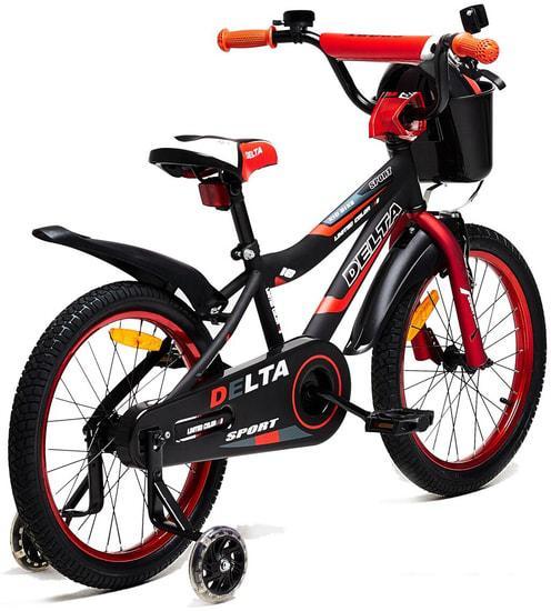 Детский велосипед Delta Sport 20 2020 (черный/красный) - фото 3 - id-p225826896