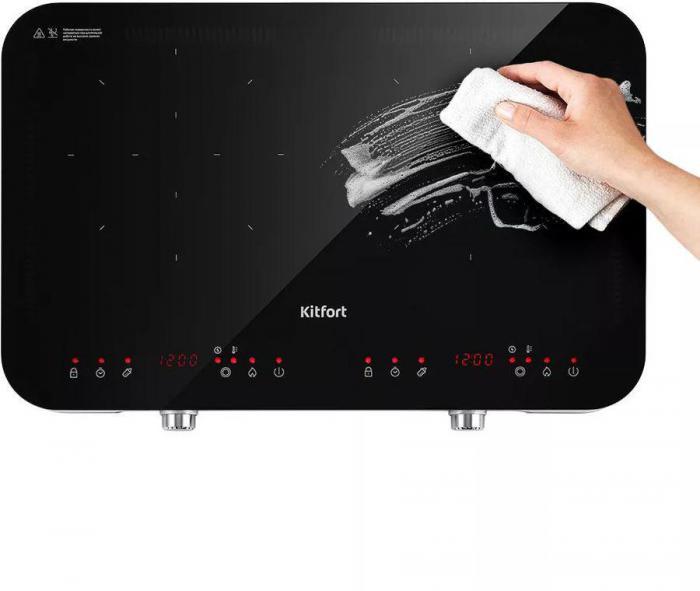 Плита Индукционная Kitfort КТ-149 черный/серебристый стеклокерамика (настольная) - фото 8 - id-p226161702