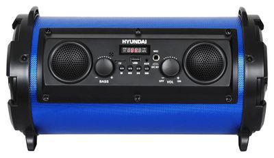Музыкальный центр Hyundai H-MC200, 25Вт, с караоке, Bluetooth, FM, USB, SD/MMC, черный, синий