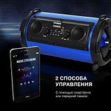 Музыкальный центр Hyundai H-MC200, 25Вт, с караоке, Bluetooth, FM, USB, SD/MMC, черный, синий, фото 7