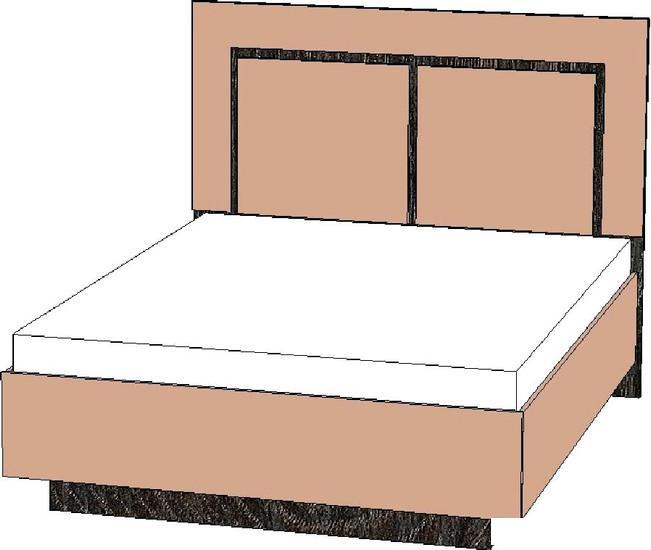 Кровать КМК Мебель 1600 Ривьера КМК 0970.3 (дуб кентербери/SAT 13 капучино) - фото 2 - id-p225805708