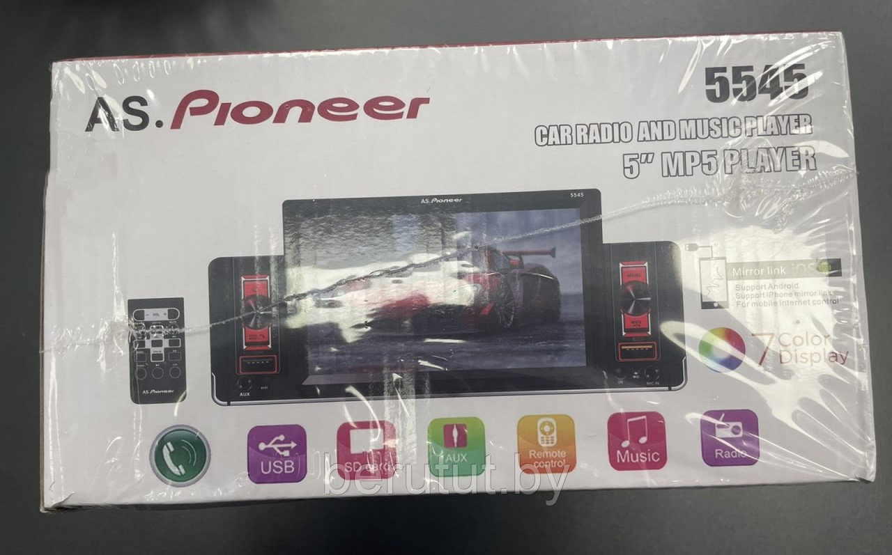 Магнитола в машину 1 din с экраном 5" Bluetooth Pioneer 5545 - фото 9 - id-p226204000