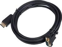 Кабель 1.1v, DisplayPort (m) - VGA (m), GOLD , 3м, черный