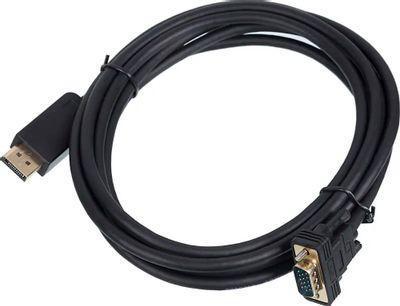 Кабель 1.1v, DisplayPort (m) - VGA (m), GOLD , 3м, черный - фото 1 - id-p225963442