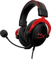 Гарнитура игровая HYPERX Cloud II, для компьютера и игровых консолей, мониторные, проводные, черный / красный