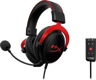 Гарнитура игровая HYPERX Cloud II, для компьютера и игровых консолей, мониторные, проводные, черный / красный - фото 2 - id-p225963533