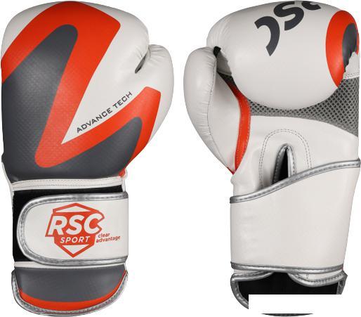 Перчатки для единоборств RSC Sport PU 2t c 3D фактурой (14 oz, белый/серый) - фото 1 - id-p225812817