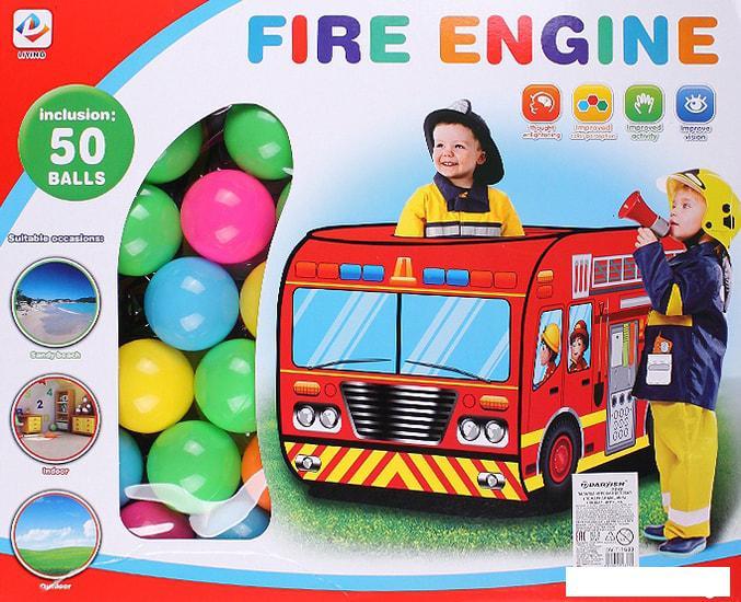 Игровая палатка Darvish Пожарная машина (50 шаров) DV-T-1683 - фото 5 - id-p225817002