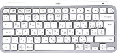 Клавиатура Logitech MX Keys Mini, USB, Bluetooth/Радиоканал, серебристый + белый [920-010499] - фото 1 - id-p225827227