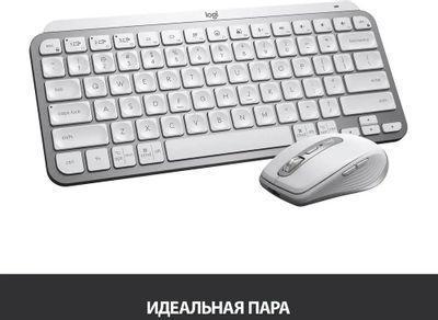 Клавиатура Logitech MX Keys Mini, USB, Bluetooth/Радиоканал, серебристый + белый [920-010499] - фото 4 - id-p225827227