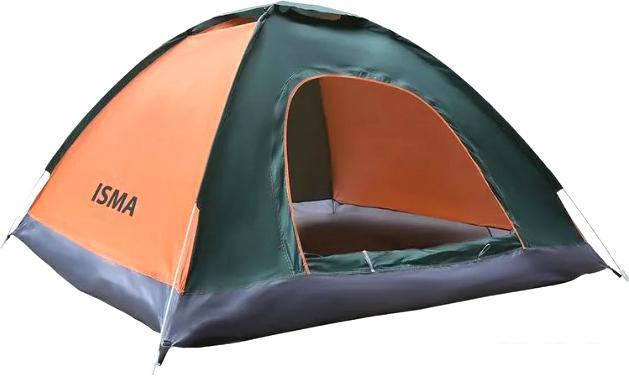 Треккинговая палатка ISMA LY-1622 (оранжевый/зеленый) - фото 1 - id-p225808577
