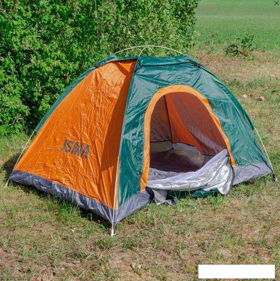 Треккинговая палатка ISMA LY-1622 (оранжевый/зеленый) - фото 2 - id-p225808577