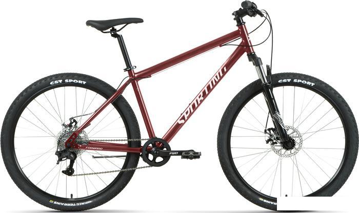 Велосипед Forward Sporting 27.5 2.3 D р.17 2022 (темно-красный/серебристый) - фото 1 - id-p225812927