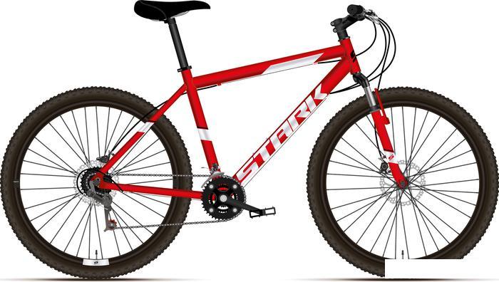 Велосипед Stark Outpost 26.1 D р.18 2021 (красный/белый) - фото 1 - id-p225814440