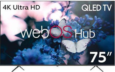 75" Телевизор BQ 75FSU02B, QLED, 4K Ultra HD, черный, СМАРТ ТВ, WebOS - фото 1 - id-p226075022