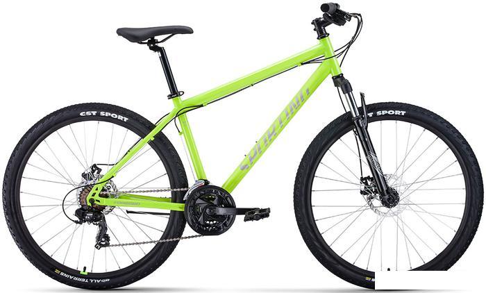 Велосипед Forward Sporting 27.5 2.0 D р.17 2023 (ярко-зеленый/серебристый) - фото 1 - id-p225810079