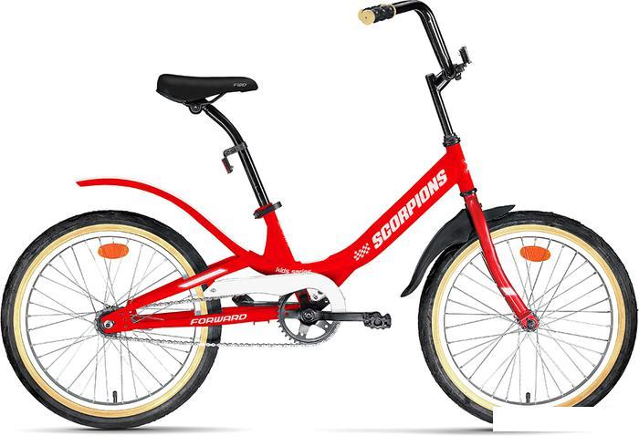 Детский велосипед Forward Scorpions 20 1.0 2022 (красный/белый) - фото 1 - id-p225810092