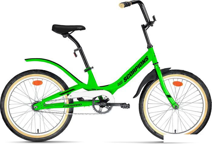 Детский велосипед Forward Scorpions 20 1.0 2022 (ярко-зеленый/черный) - фото 1 - id-p225810094
