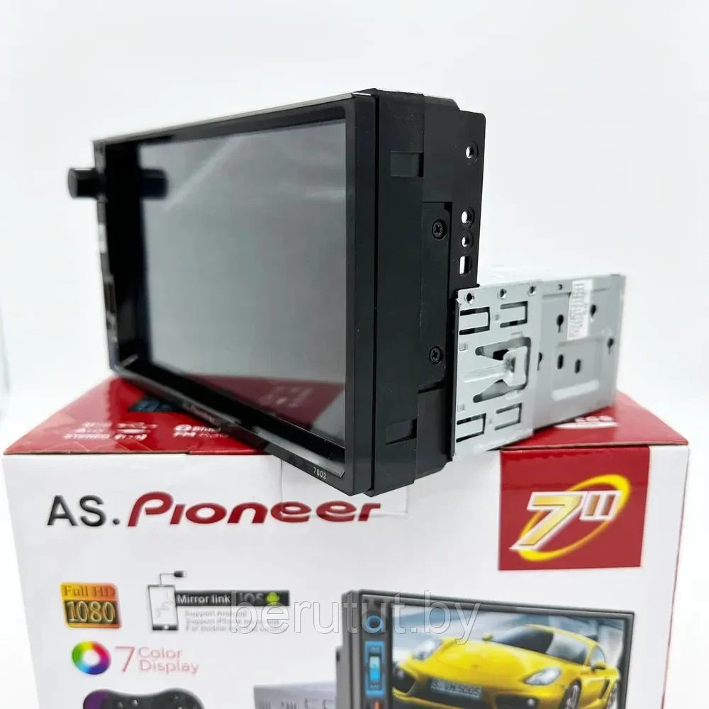 Магнитола в машину 1 din с экраном 7" Bluetooth Pioneer 7802 - фото 2 - id-p226204008
